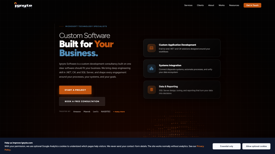 Screenshot of Ignyte Software