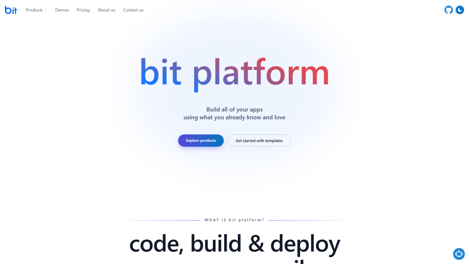 Screenshot of bit platform