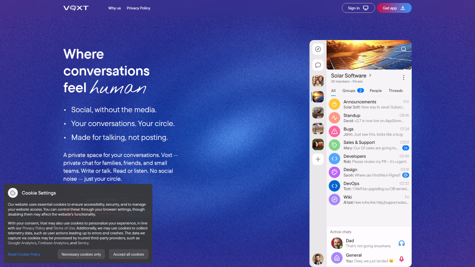 Screenshot of Voxt}