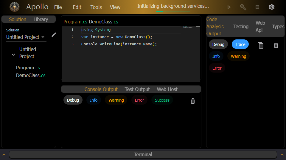 Screenshot of Apollo