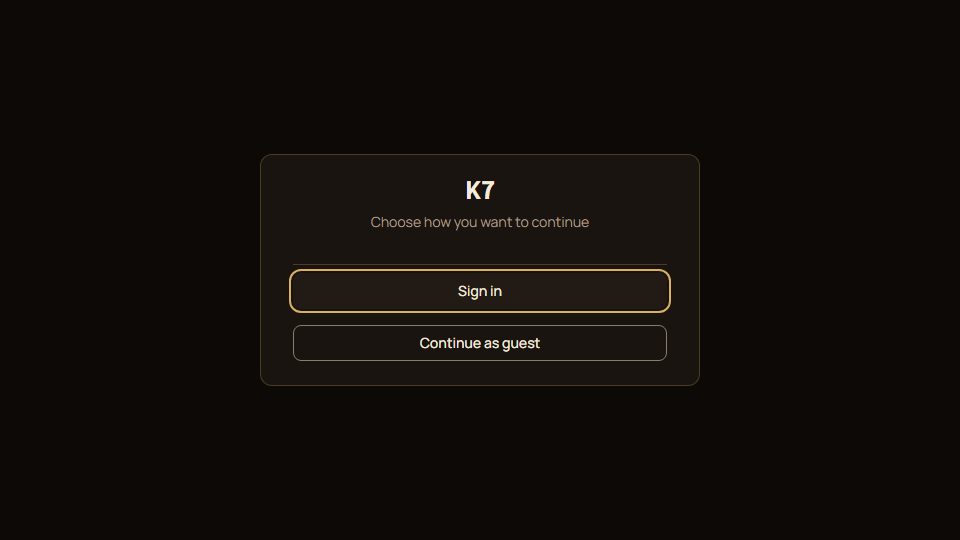 Screenshot of K7