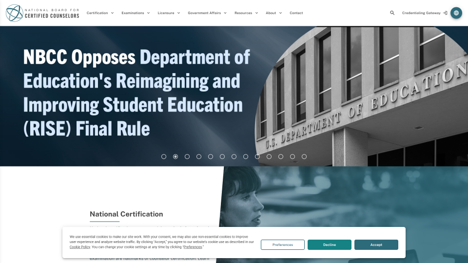 Screenshot of NBCC