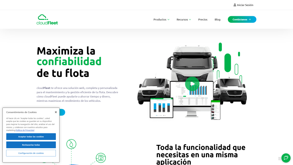 Screenshot of Software de Mantenimiento y Gestión de Flotas Vehiculares | cloudFleet