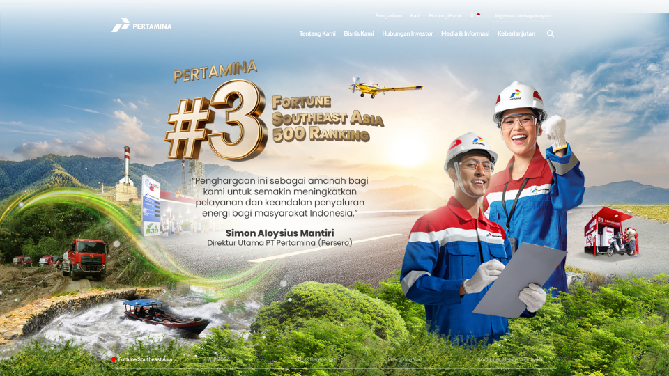 Screenshot of Pertamina