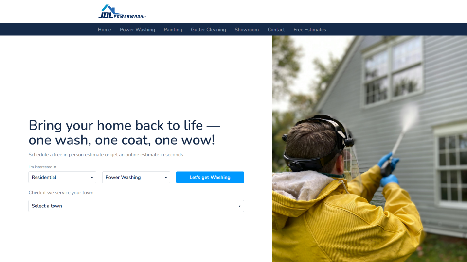 Screenshot of JDL PowerWash LLC